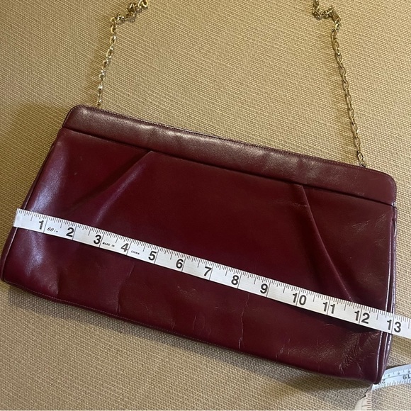 Frenchy Of California Vintage Burgundy Shoulder Bag leather Medium Size - Picture 14 of 16